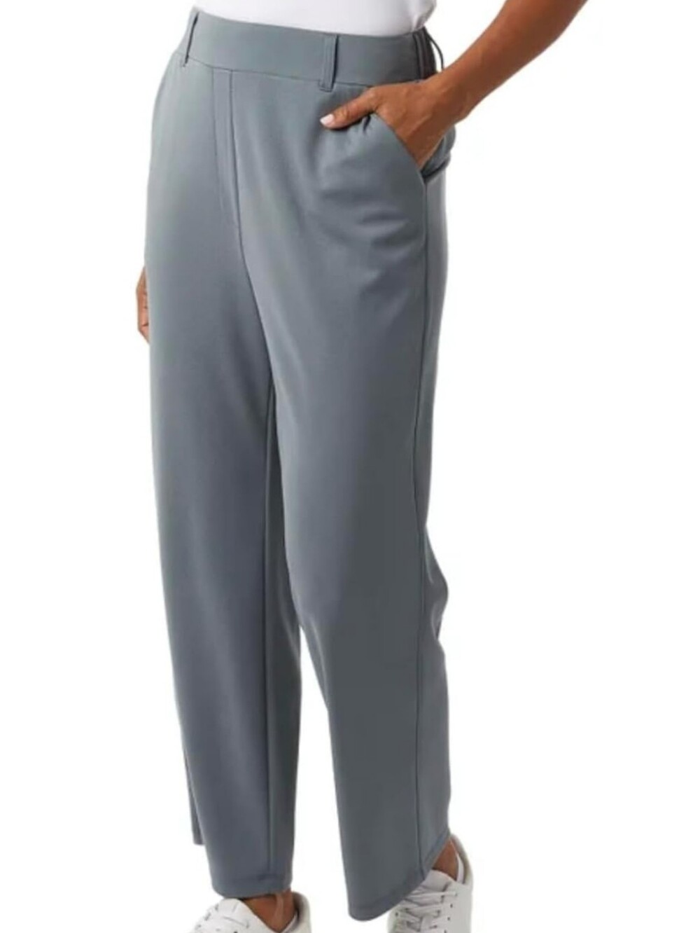 Women's Wide-Leg Pull-On Pants in Slate Gray